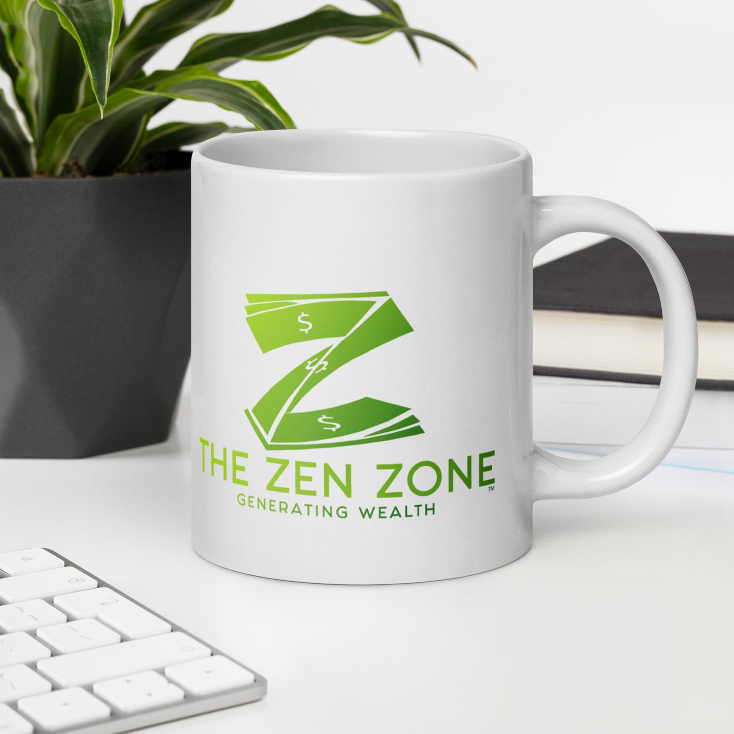 White glossy mug 20oz