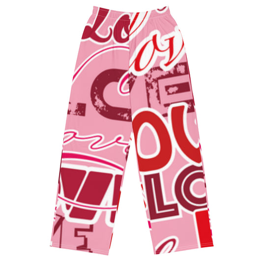 All-over print unisex wide-leg pants