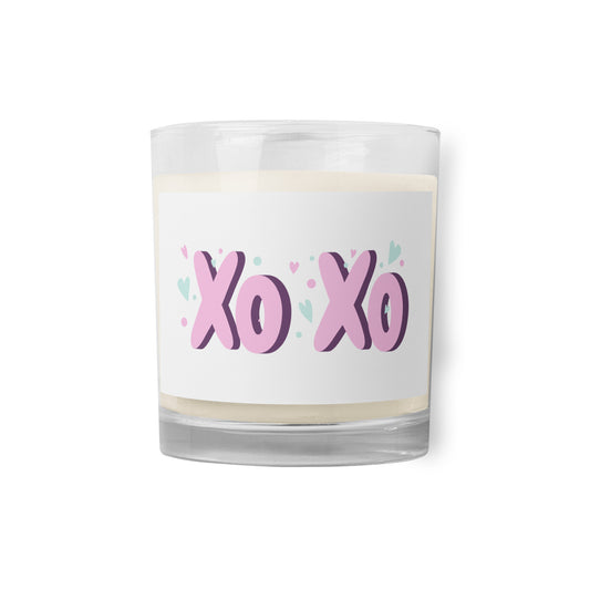 Glass jar soy wax candle