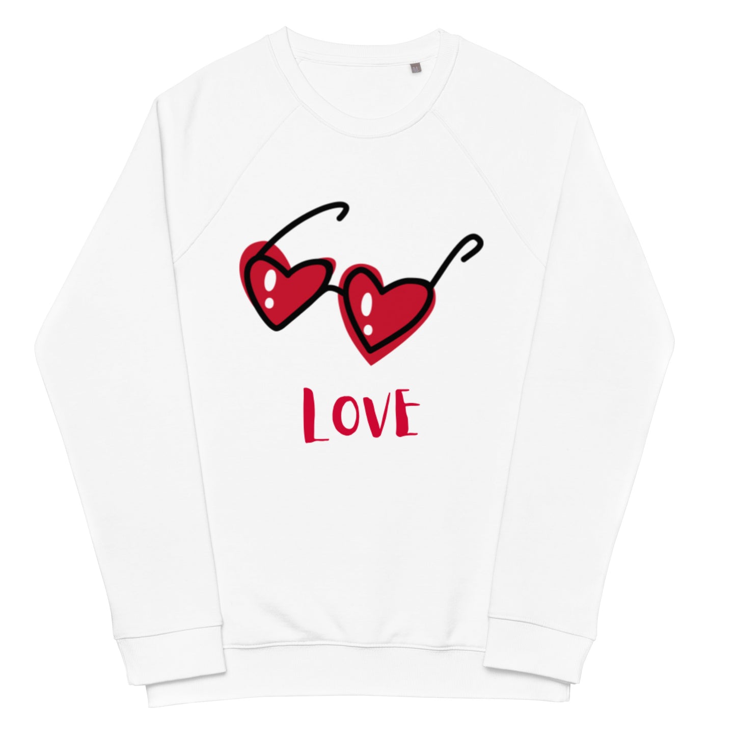 Unisex organic raglan sweatshirt